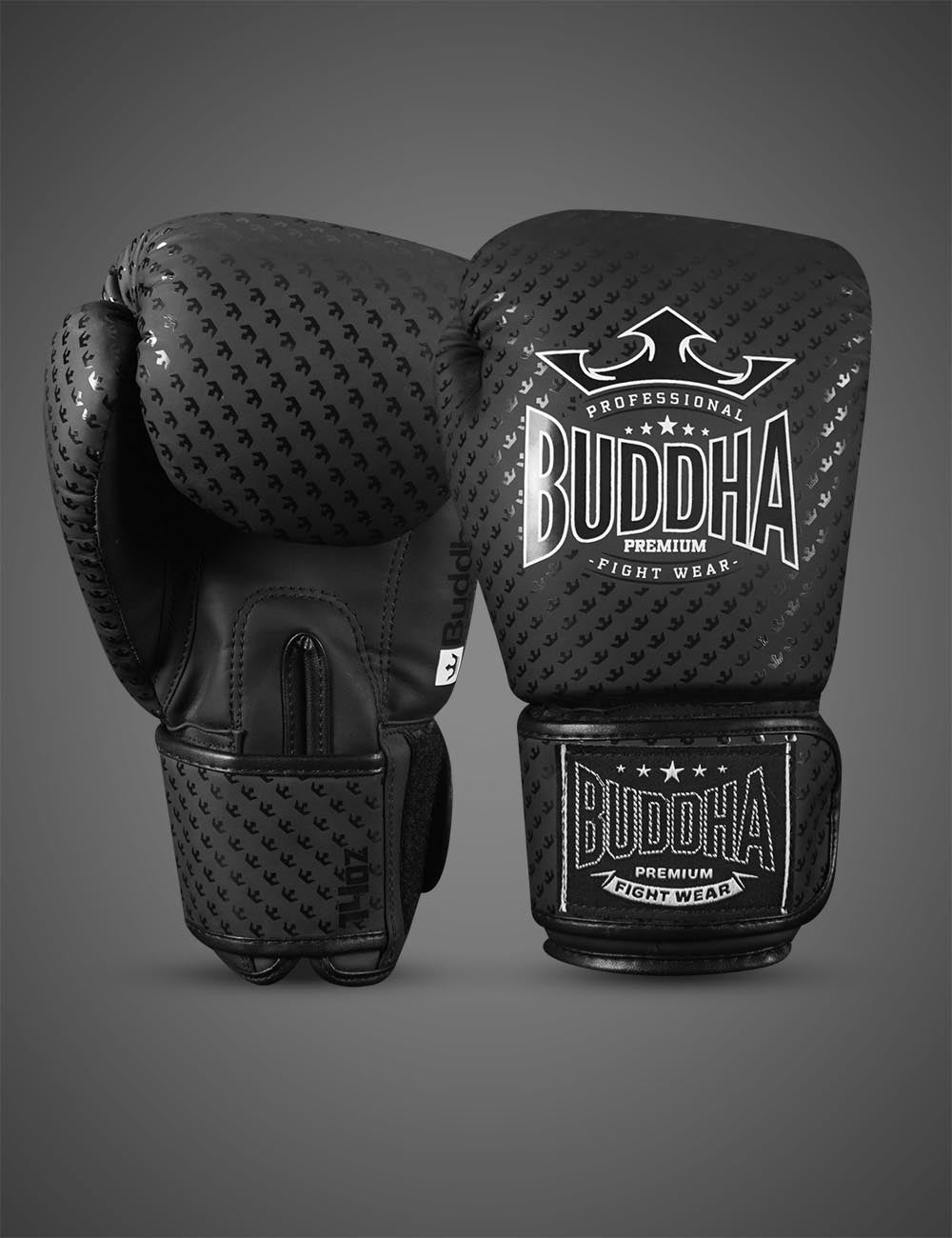 Guantes de Boxeo Buddha Titanium Negro Mate - Buddha Fight Wear