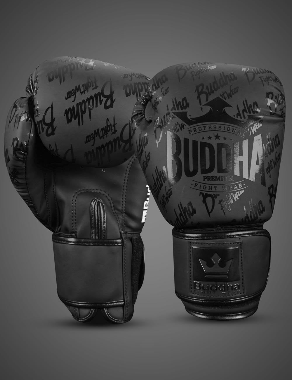 Guantes de Boxeo Buddha Top Premium Negro Mate