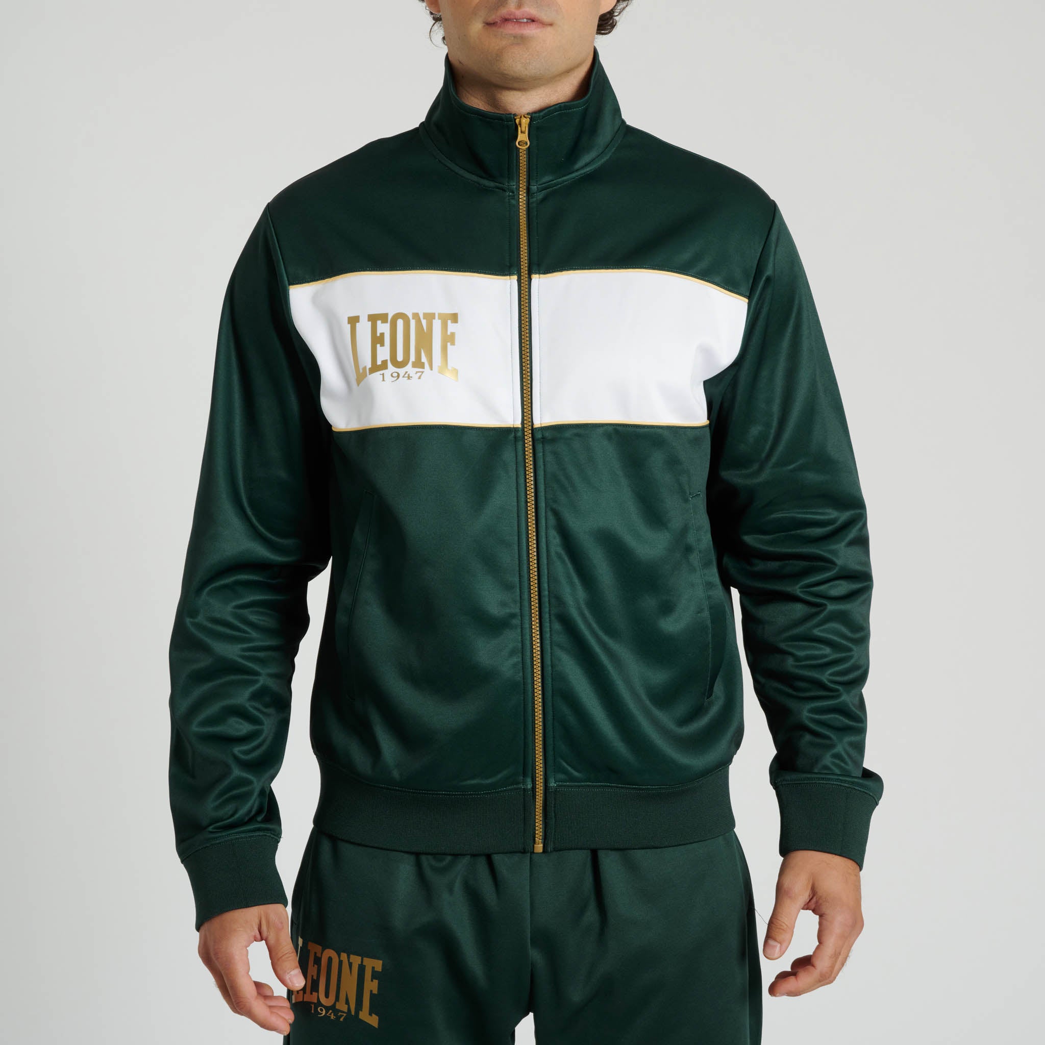 Sudadera sin capucha zip PREMIUM 2 blanco