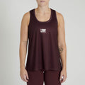 Camiseta tirantes mujer LOGO berenjena