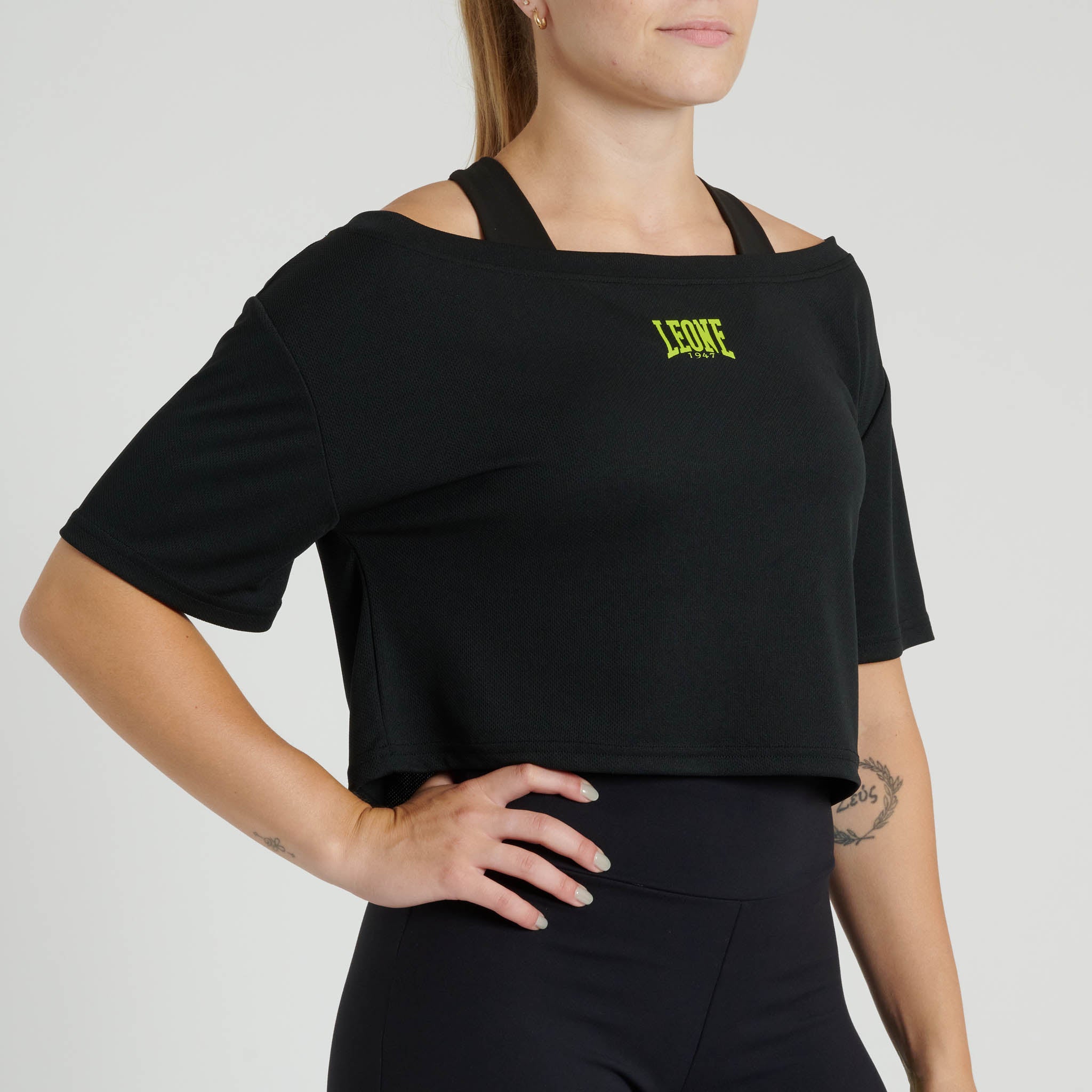 Crop top mujer LOGO WACS negro