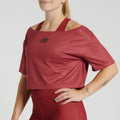 Crop top mujer LOGO WACS fucsia