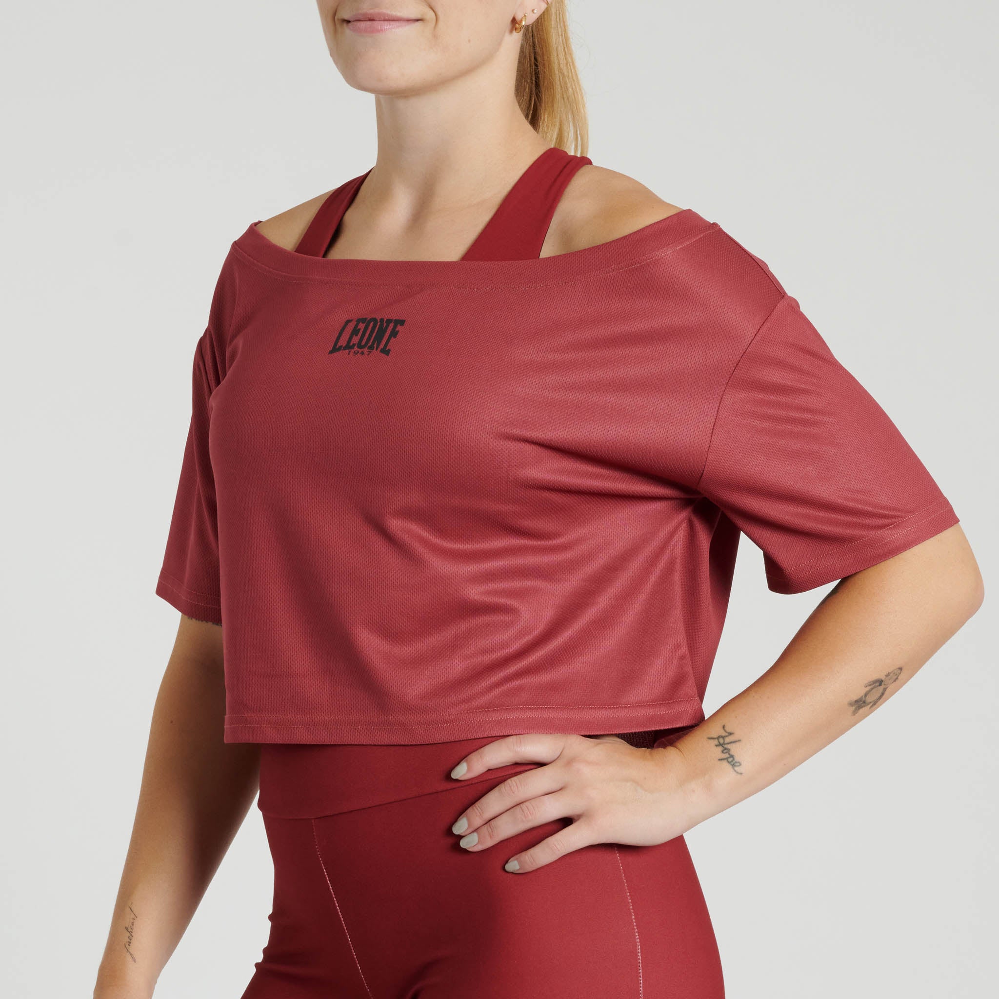 Crop top mujer LOGO WACS fucsia