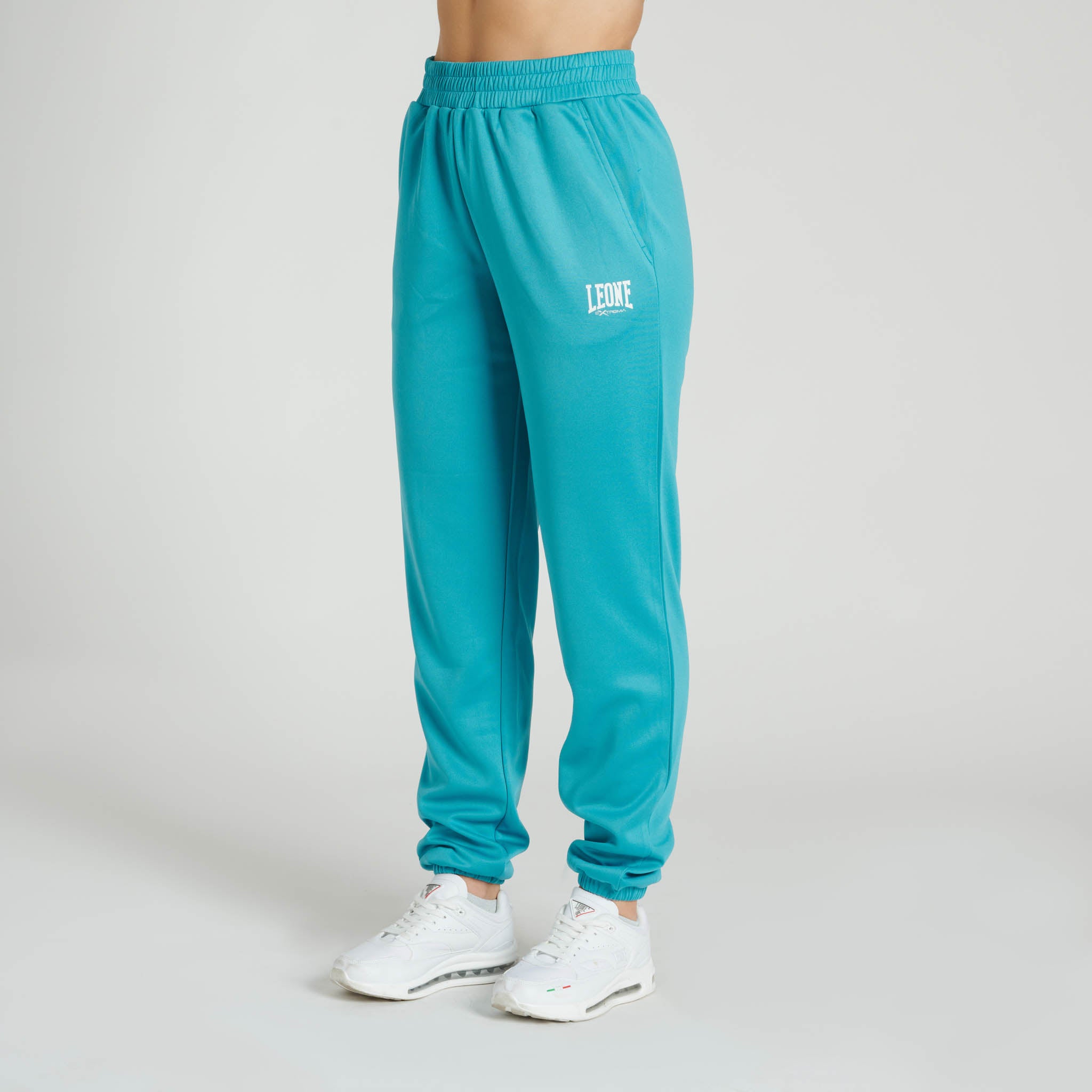 Pantalon largo mujer LOGO verde acqua