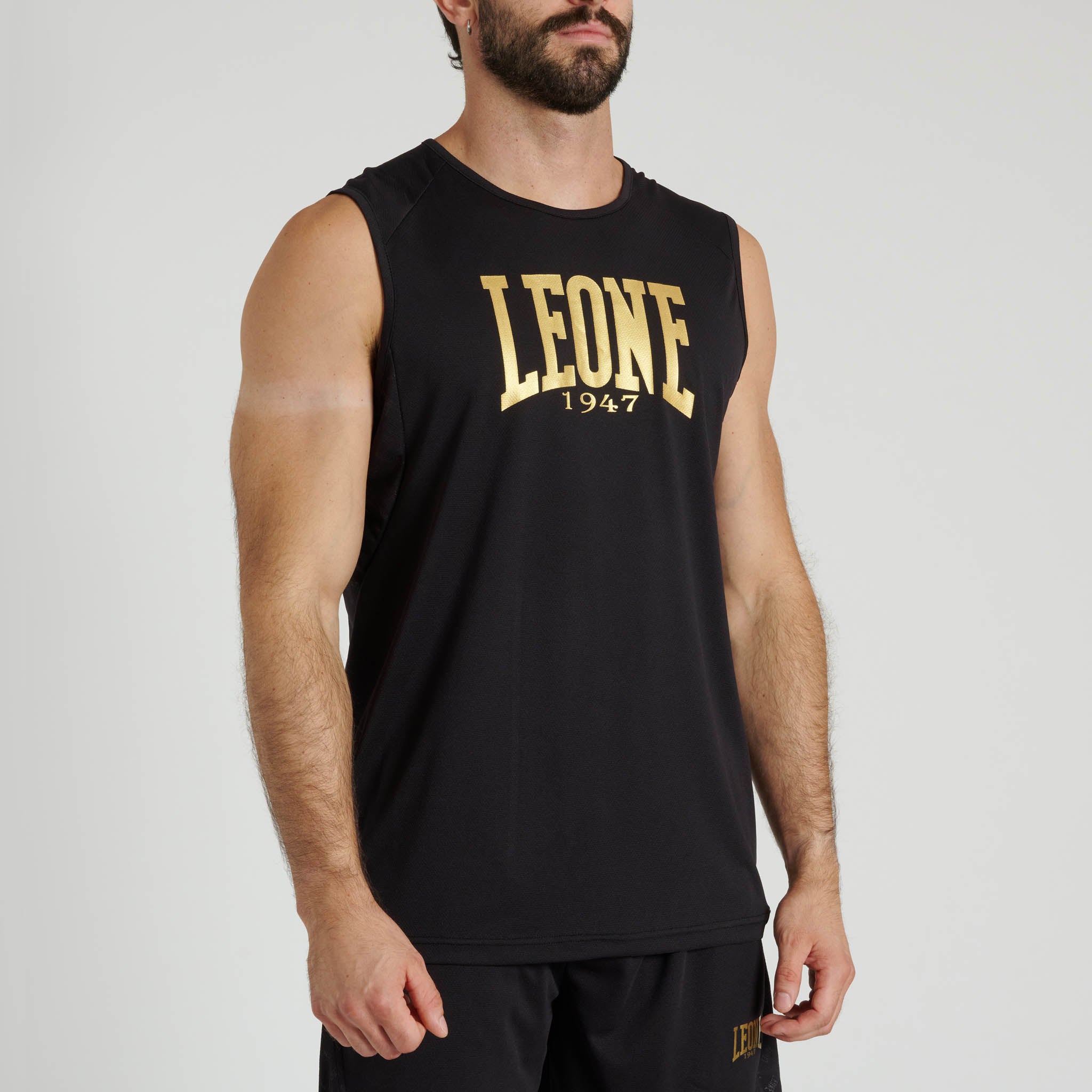 Camiseta sin mangas logo grande DNA negro
