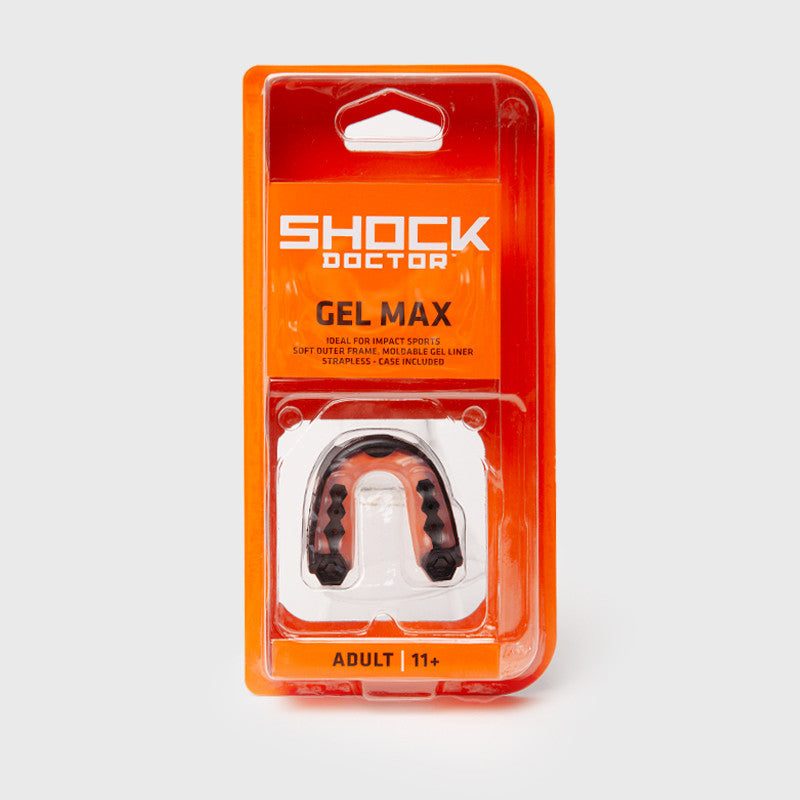 Protector Bucal Shock Doctor Gel Max Naranja/Negro
