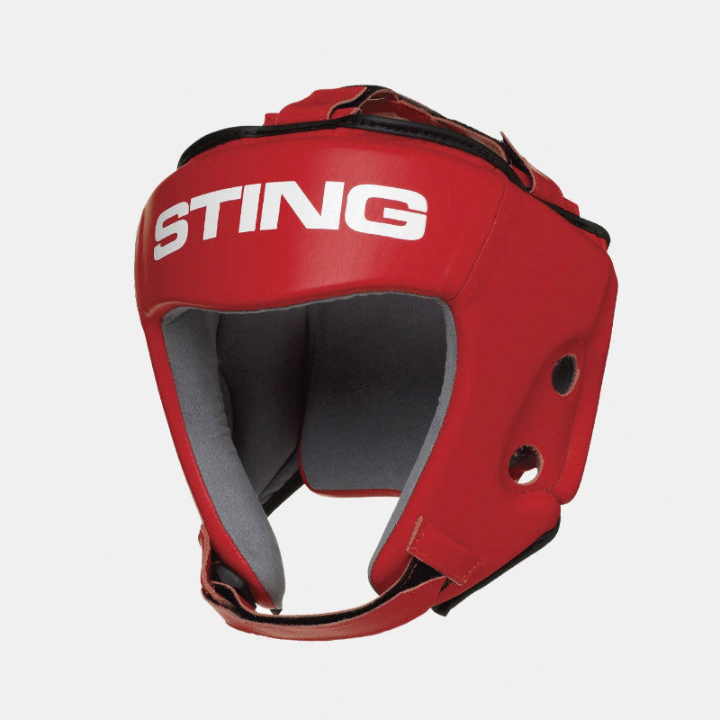 Casco de Boxeo Sting Homologado IBA Rojo