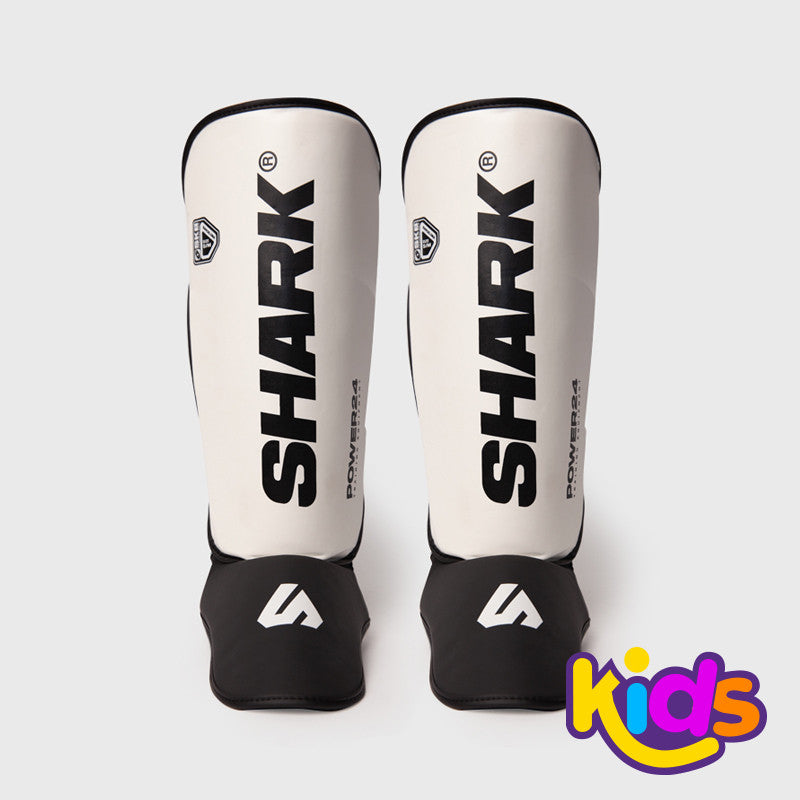 Espinillera Infantil Shark Kid Power 24 Blanca