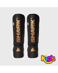 Espinillera Infantil Shark Kid Power 24 Negro/Oro