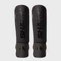 Espinillera Shark Power 24 Negro Mate Kickboxing