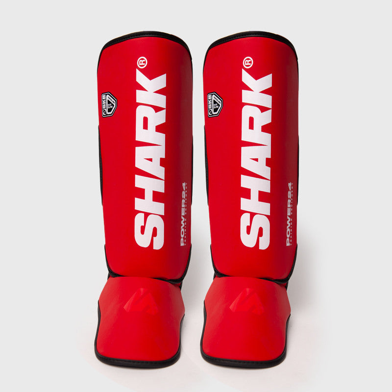 Espinillera Shark Power 24 Rojo Kickboxing