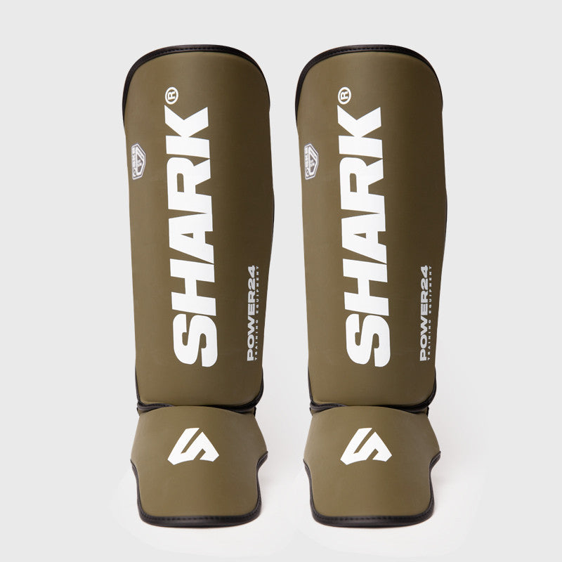 Espinillera Shark Power 24 Verde Kickboxing