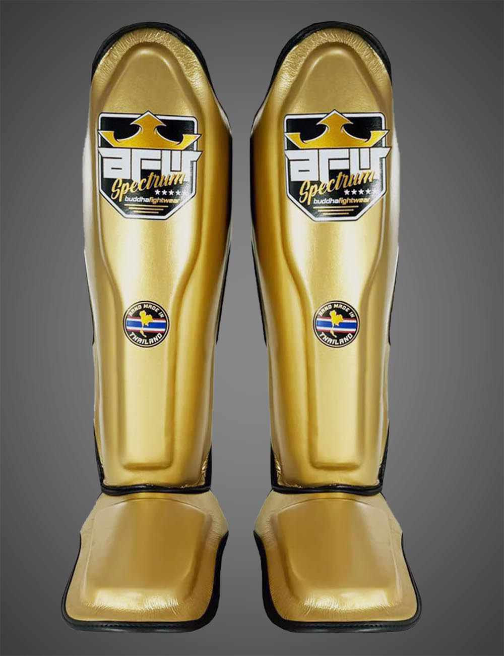Espinilleras Spectrum Metalic Thailand Doradas Buddha