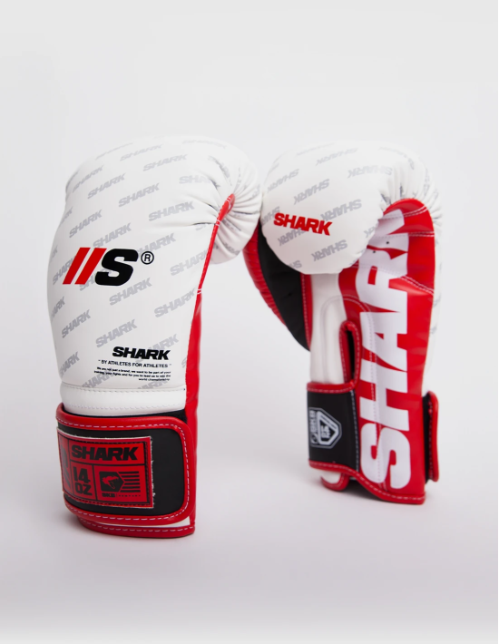 Guante de Boxeo Shark II2 Blanco/Rojo - Shark Boxing