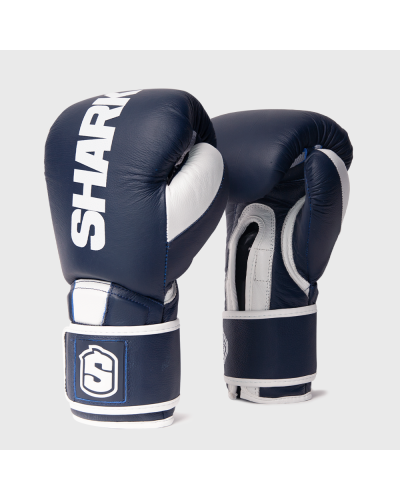 Guante de Boxeo Shark Megalodon Azul Piel Auténtica