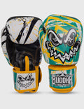 Guantes de Boxeo Buddha Creepy Verde Amarillo Blanco - Buddha Fight Wear