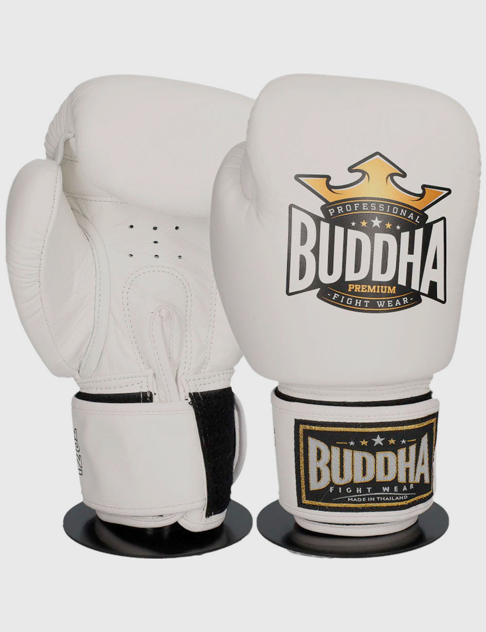 Guantes de Boxeo Buddha Thailand Piel Blancos - Buddha Fight Wear