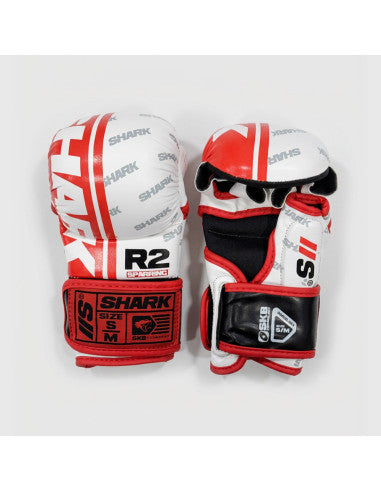 Guantilla MMA Shark IIS Blanco/Rojo
