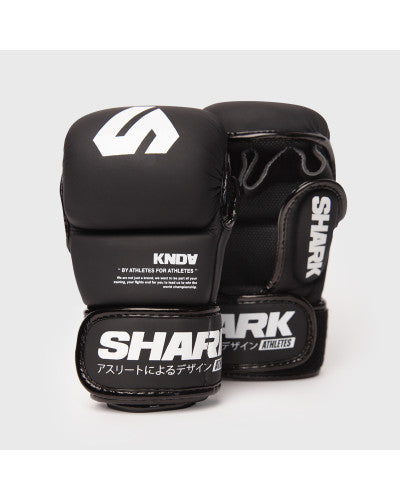 Guantilla MMA Shark Pro Combat Negro Mate Piel