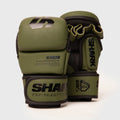 Guantilla MMA Shark Pro Combat Verde Piel