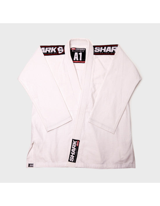 Kimono BJJ Shark SBS Blanco Adulto - Shark Boxing