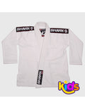 Kimono BJJ Shark SBS Kids Blanco para Niños - Shark Boxing
