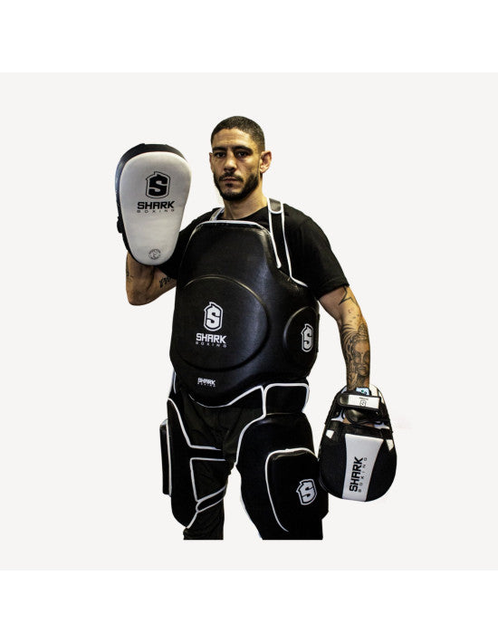 Ventral y Escudo Low Kick Shark Versus Set Completo - Shark Boxing